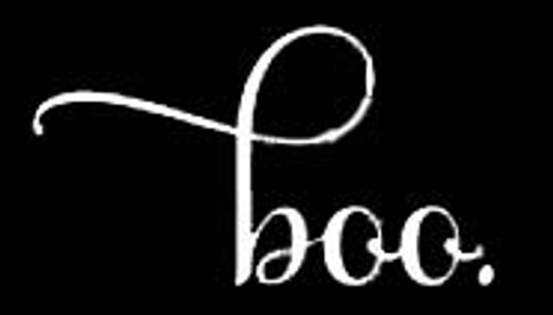 LLI Boo Cursive | Decal Vinyl Sticker | Cars Trucks Vans Walls Laptop | White | 5.5 x 3.2 in | LLI1142 LLI Boo Cursive | Decal Vinyl Sticker | Cars Trucks Vans Walls Laptop | White | 5.5 x 3.2 in | LLI1142