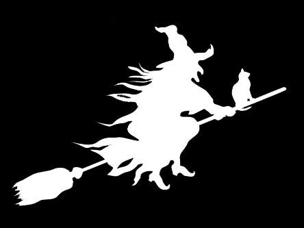 LLI Wicked Witch | Decal Vinyl Sticker | Cars Trucks Vans Walls Laptop | White | 5.5 x 3.6 in | LLI1151