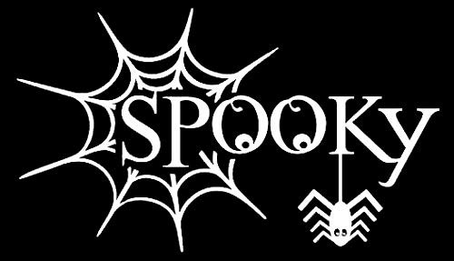 LLI Spooky Spiderweb | Decal Vinyl Sticker | Cars Trucks Vans Walls Laptop | White | 7.5 x 4.3 in | LLI1152