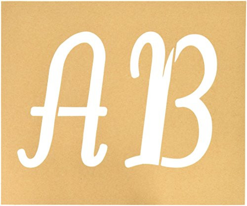 Plaid PLA50324 Stencil Folk-Art Paper Alphabet & Monogram Italic, 5"