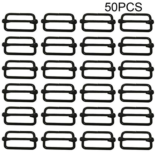 Acronde 50PCS 1" Metal Slide Buckle Triglides Slides Rectangle Adjustable Webbing Slider for Fasteners, Strap, Backpack DIY Accessories Acronde 50PCS 1" Metal Slide Buckle Triglides Slides Rectangle Adjustable Webbing Slider for Fasteners, Strap, Backpack DIY Accessories