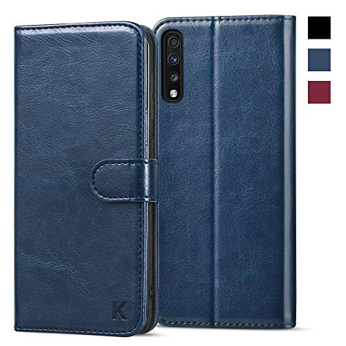 KILINO Galaxy A50 / A50s / A30s Wallet Case [PU Leather][Soft TPU][RFID Blocking][Shock-Absorbent Bumper][Card Slots][Kickstand][Magnetic Closure] Flip Folio Cover for Samsung Galaxy A50/A30s - Blue