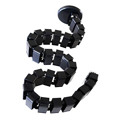 AIMEZO 50 inch Cable Management Sleeves Wires Cable Organizer for Standing Desk Office desks Height Adjustable Desk (Black)
