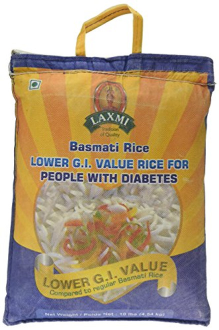 Laxmi Diabetic Friendly Basmati Rice with Lower G.I. Index Value, 10 Pounds Laxmi Diabetic Friendly Basmati Rice with Lower G.I. Index Value, 10 Pounds