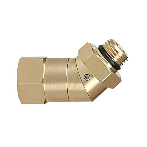 NUZAMAS Angled 45 Degree Adaptor Solid Brass for Pressure Washer Connector Snow Foam Lance, Car Decking Driveway Cleaning, Wash