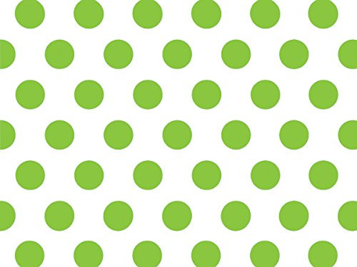 Green and White Polka Dot Tissue Paper - 20 Inch x 30 Inch - 24 XL Sheets HIGH Quality Paper Made in USA