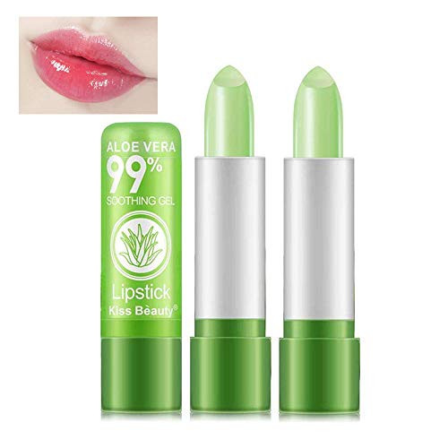 2 Pack Aloe Vera Lipstick, Firstfly Long Lasting Nutritious Lip Balm Lips Moisturizer Magic Temperature Color Change Lip Gloss (Green) 2 Pack Aloe Vera Lipstick, Firstfly Long Lasting Nutritious Lip Balm Lips Moisturizer Magic Temperature Color Change Lip Gloss (Green)