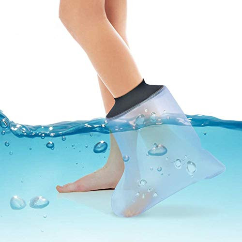 Waterproof Foot Cast Cover for Shower Bath, Adult Cast Cover for Showering Foot Reusable Sealed Leg Cast Protector Bag to Keep Wound and Bandages Dry, Cover Perfectly Broken Surgery Leg Foot Ankle Toe