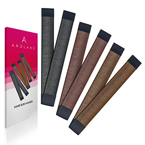 Hair Bun Maker French Twist Hair Fold Wrap Snap by Andlane (1 Black, 1 Brown, 1 Light Brown)