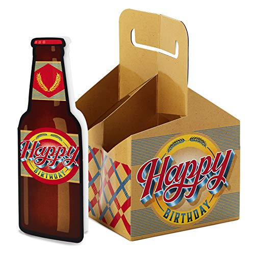 Hallmark Birthday Card with Beer Caddy (Happy Birthday Beer Holder)