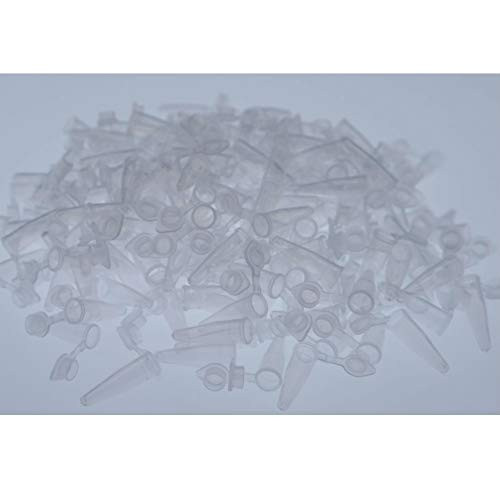Aysekone 200 Pack 0.2ml Non-Sterile Plastic EP Vial Sample Tubes Storage Container Centrifuge Microcentrifuge Tubes Polypropylene Graduated with Snap Cap