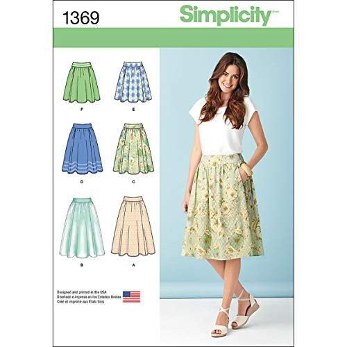 Simplicity Pattern 1369 Misses Skirt in Three Lengths Sizes 6-8-10-12-14