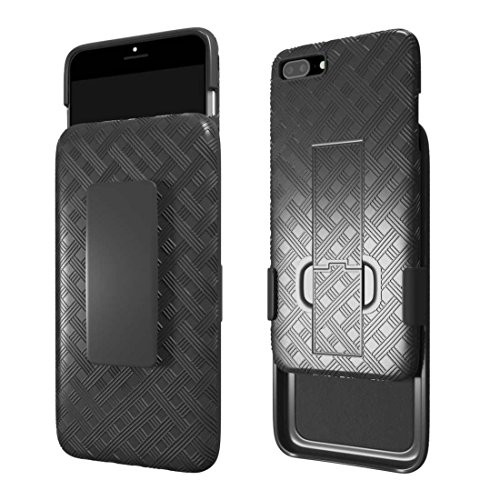 iPhone 6s Plus Case, iPhone 6 Plus Case, Protective Slim Cell Phone Case with Kickstand Clip Holster for Apple iPhone 6s Plus and iPhone 6 Plus - Black