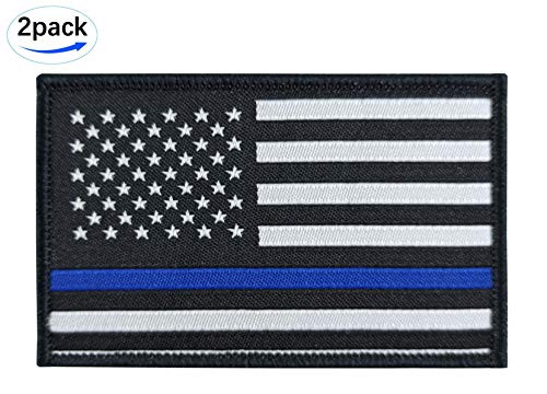 JBCD 2 Pack American Thin Blue Line Flag Patch USA Police Flags Tactical Patch Pride Flag Velcro Patch for Clothes Hat Patch Team Military Patch JBCD 2 Pack American Thin Blue Line Flag Patch USA Police Flags Tactical Patch Pride Flag Velcro Patch for Clothes Hat Patch Team Military Patch
