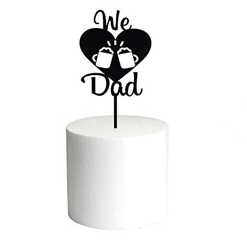 Happy Father's day Birthday Cake Toppers We Love Dad for Black Acrylic Decoration