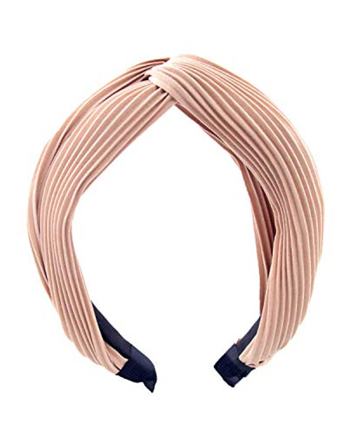 Womens Headbands Fashion Twist Hair Band Ladies Retro Bow Tie Hairband Elastic Knotted Turban Wide Simple Hair Hoop Headwear Hair Accessories