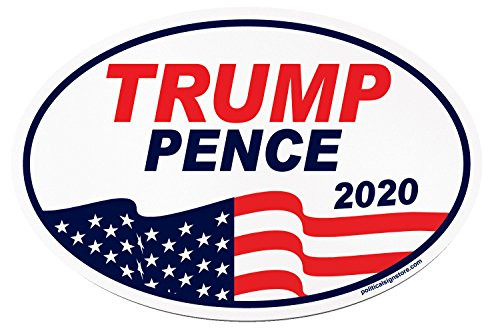 Imagine This O8000 Trump Pence 2020 Oval Car Magnet