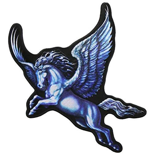 Pegasus Iron On Patches - Sew On Artwork Applique Patch, 11" x 12.25"