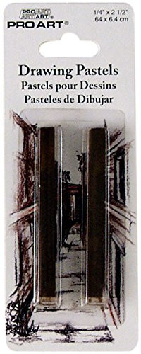 Pro Art Drawing Pastel 2 Per Card, Bistre