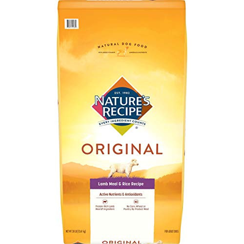 Nature's Recipe Adult Dry Dog Food, Lamb Meal & Rice Recipe, 30 Pounds