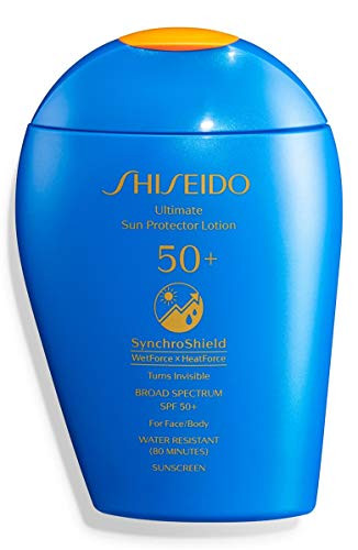 Shiseido Ultimate Sun Protector Lotion SPF 50+ Sunscreen SynchroShield WetForce X HeatForce, 150mL / 5 fl. oz