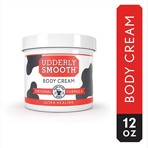 Udderly Smooth Body Cream, Original Formula, 12 Oz Jar, Lightly Scented