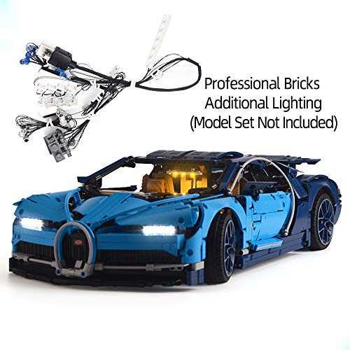 GEAMENT Upgraded Version LED Light kit for Technic Bugatti Chiron - Compatible with 42083 Lego Race Car Building Model (Lego Set Not Included)