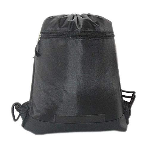 Portable Sport Gym Drawstring  Backpack Bag with Wet Pocket for Men (Black)