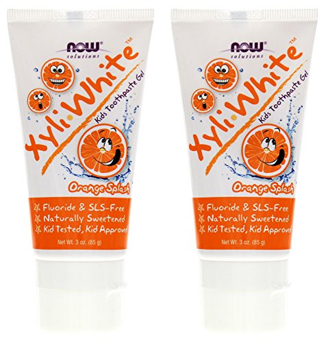XyliWhite Orange Splash Kids Toothpaste Now Foods 3 oz Gel Pack of 2
