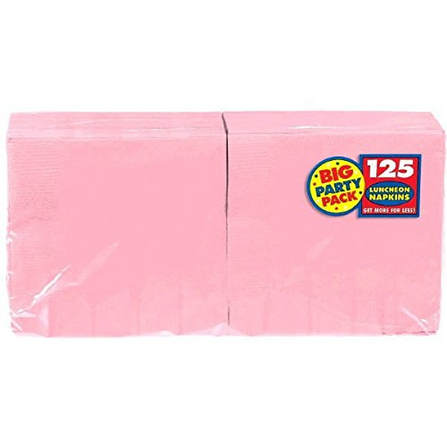 Amscan Big Party Pack 125 Count Luncheon Napkins, New Pink