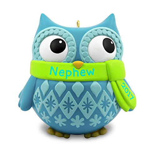 Hallmark Keepsake 2017 Cute Owl Nephew Dated Christmas Ornament