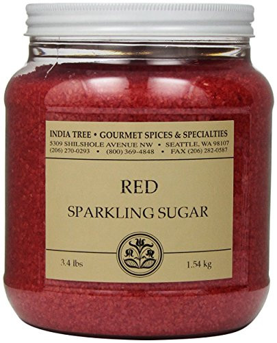 India Tree Holiday Red Sparkling Sugar, 3.4 lb (Pack of 2)
