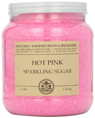 India Tree Hot Pink Sparkling Sugar, 3.4 lb (Pack of 2)
