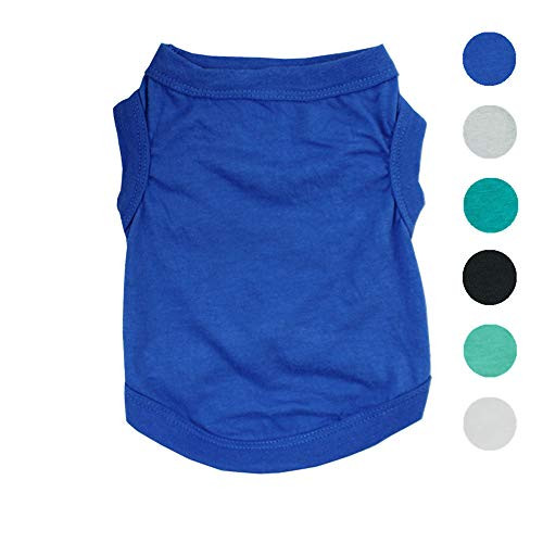 Dog Shirts Pet Shirts Dog T-Shirt Puppy Dog T Shirt Dog Vest Puppy Vest Pet Clothing Puppies Clothes for Small Dogs Doggie Tee Summer Apparel Female Dog Shirt Beach Wear (XXL, Pure Dark Blue) Dog Shirts Pet Shirts Dog T-Shirt Puppy Dog T Shirt Dog Vest Puppy Vest Pet Clothing Puppies Clothes for Small Dogs Doggie Tee Summer Apparel Female Dog Shirt Beach Wear (XXL, Pure Dark Blue)