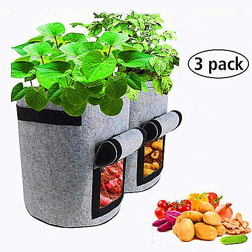 nobrand Potato Grow Bags Plant Grow Bags Vegetable Flower Planting Bags Plant Nursery Bags Potato Growing Containers Planter Pot with Flap and Handles Nonwoven Fabric 3 Pack (M: 7 Gallon, Gray) nobrand Potato Grow Bags Plant Grow Bags Vegetable Flower Planting Bags Plant Nursery Bags Potato Growing Containers Planter Pot with Flap and Handles Nonwoven Fabric 3 Pack (M: 7 Gallon, Gray)