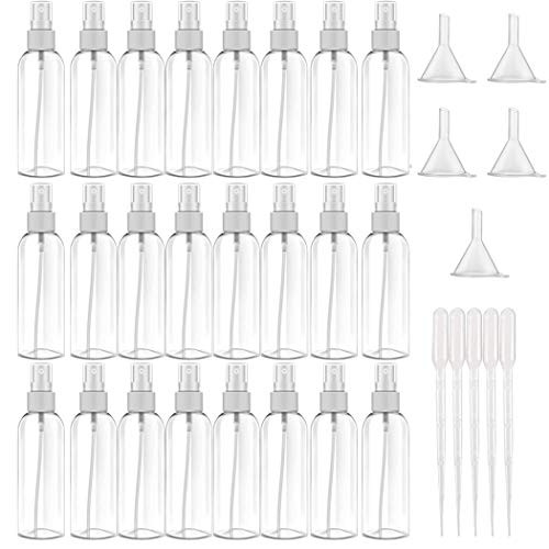 Plastic Spray Bottles 30ML Fine Mist Spray Bottle 1oz Clear Spray Bottles for Perfume, Essential Oils (24 Pack) By Angoodden