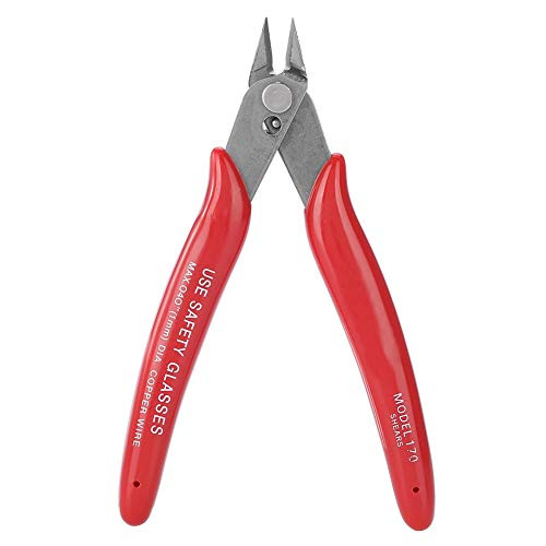 Side Cutting Nippers, Steel Diagonal Pliers Tool Wire Cable Cutter DIY Mini Cutting Plier Diagonal Side Cutter Flush Cutter Jewelry Craft Flush Pliers for Electronics Jewelry making Wire Cutting(Red) Side Cutting Nippers, Steel Diagonal Pliers Tool Wire Cable Cutter DIY Mini Cutting Plier Diagonal Side Cutter Flush Cutter Jewelry Craft Flush Pliers for Electronics Jewelry making Wire Cutting(Red)