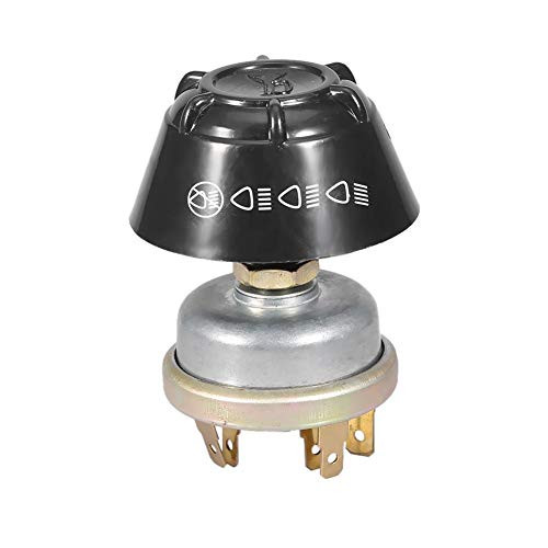 Acouto 12V Waterproof Light Horn Switch Push Button for Massey Ferguson Tractor, ABS + Aluminum