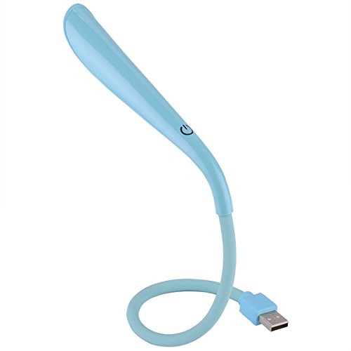 Micro USB LED Lamp with 3 Brightness Touch Switch for Computer/Keyboard/Notebook/USB Devices USB Light with 8 LEDs Flexible Gooseneck Eye Protection Blue