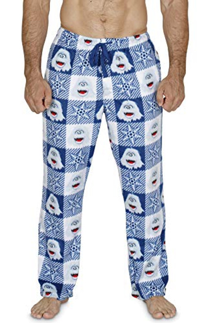 Rudolph The Red-Nosed Reindeer Bumble Plush Lounge Pants For Men (Blue, M) Rudolph The Red-Nosed Reindeer Bumble Plush Lounge Pants For Men (Blue, M)