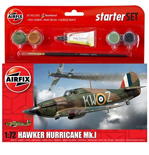 Airfix Hawker Hurricane Mk.I Starter Gift Set (1:72 Scale)