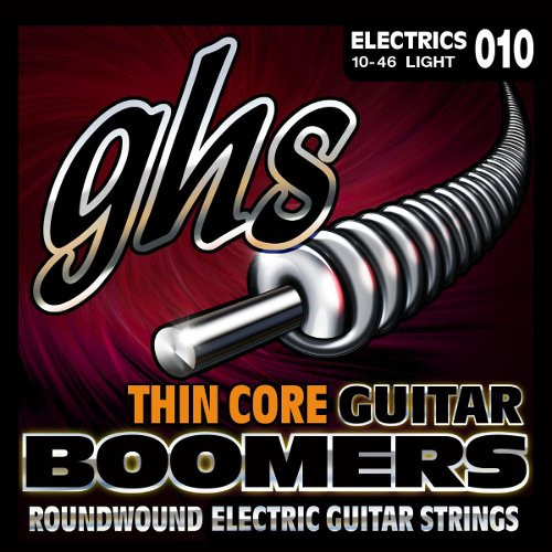 GHS Strings TC-GBL Thin Core Boomers, Nickel-Plated Electric Guitar Strings, Light (.010-.046)
