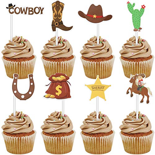 Amosfun 72PCS Cowboy Cupcake Toppers Western Theme Cake Topper Cowboy Cake Picks Cake Decoration for Cowboy Birthdays,Cowgirl Party Supplies,Western Decorations Amosfun 72PCS Cowboy Cupcake Toppers Western Theme Cake Topper Cowboy Cake Picks Cake Decoration for Cowboy Birthdays,Cowgirl Party Supplies,Western Decorations