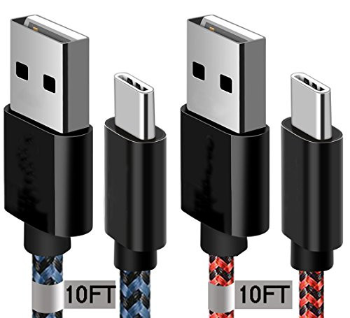 Asstar Type C Cable, 2Pcs 10ft Nylon Braided Long Cord USB Type A to C Charger for Samsung Galaxy S8 / S8 Plus, ZTE Zmax Pro Z981, MacBook, Nintendo Switch, LG V20 G5 G6, Nexus 6P 5X Asstar Type C Cable, 2Pcs 10ft Nylon Braided Long Cord USB Type A to C Charger for Samsung Galaxy S8 / S8 Plus, ZTE Zmax Pro Z981, MacBook, Nintendo Switch, LG V20 G5 G6, Nexus 6P 5X