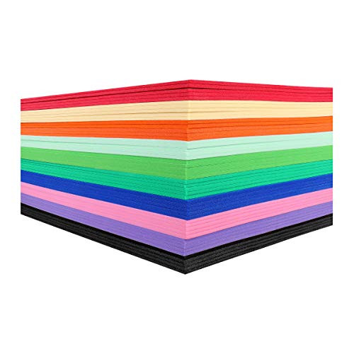 SUPVOX EVA Craft Foam Sheet Sponge Foam Board 50Pcs Super Soft Handicraft Sheets for Scrapbooking DIY Projects