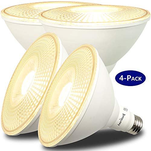 AmeriLuck Outdoor Dimmable PAR38 LED Flood Light Bulb, 100W Equiv. 1050 Lumens 13W (3000K | Warm White, 4 Pack) AmeriLuck Outdoor Dimmable PAR38 LED Flood Light Bulb, 100W Equiv. 1050 Lumens 13W (3000K | Warm White, 4 Pack)
