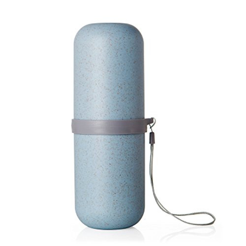 1Pcs Wheat Stalk Wash Gargle Cup Toothbrush Toothpaste Case Holder Container Storage Box for Travel and Outdoors (Blue) 1Pcs Wheat Stalk Wash Gargle Cup Toothbrush Toothpaste Case Holder Container Storage Box for Travel and Outdoors (Blue)