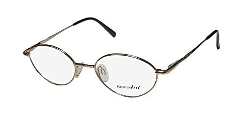 Marcolin 2044 Mens/Womens Designer Full-rim Titanium Eyeglasses/Spectacles (52-19-135, Gold / Green)