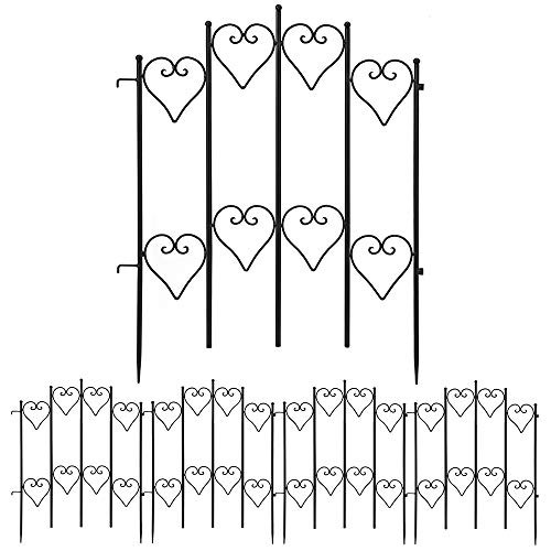 Amagabeli Decorative Garden Fence 27inx9ft Outdoor Coated Rustproof Metal Garden Fencing Panel Animal Barrier Iron Folding Edge Wire Border Fence Ornamental for Patio Landscape Flower Bed FC05 Amagabeli Decorative Garden Fence 27inx9ft Outdoor Coated Rustproof Metal Garden Fencing Panel Animal Barrier Iron Folding Edge Wire Border Fence Ornamental for Patio Landscape Flower Bed FC05