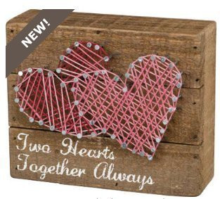 Primitives By Kathy, String Art - Two Hearts